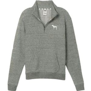 “pink” half zip sweatshirt